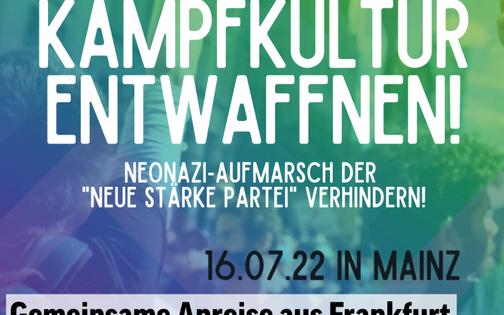 Am 16.07. aus Frankfurt nach Mainz!