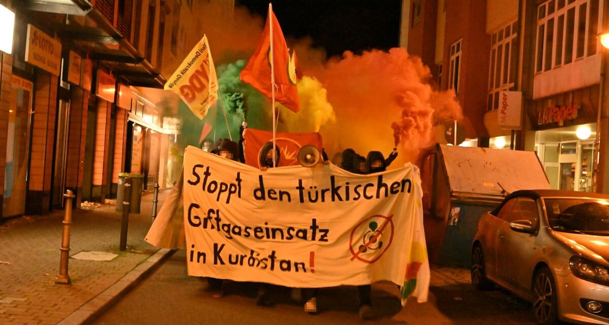 Spontandemo gegen türkische Giftgasangriffe in Kurdistan