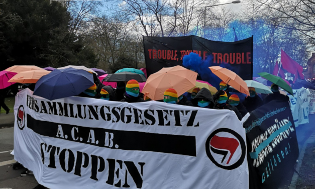 Kämpferische Demo in Wiesbaden gegen das neue Versammlungsgesetz