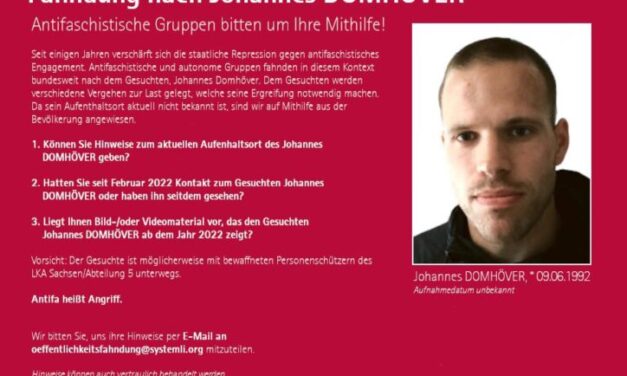 Öffentlichkeitsfahndung nach dem Vergewaltiger und Verräter Johannes Domhöver