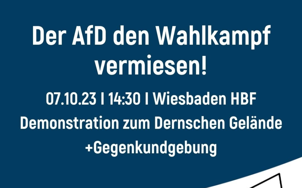 Demo Wiesbaden: der AfD den Wahlkampfabschluss vermiesen