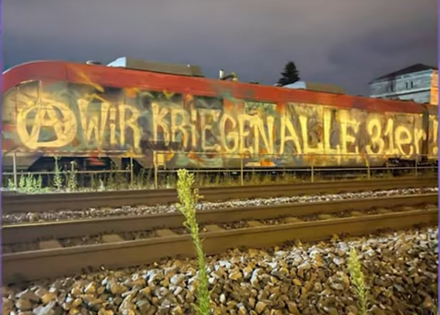 Aufruf zur Solidarität und offensiven Antifa-“Verherrlichung“! #129Graffiti