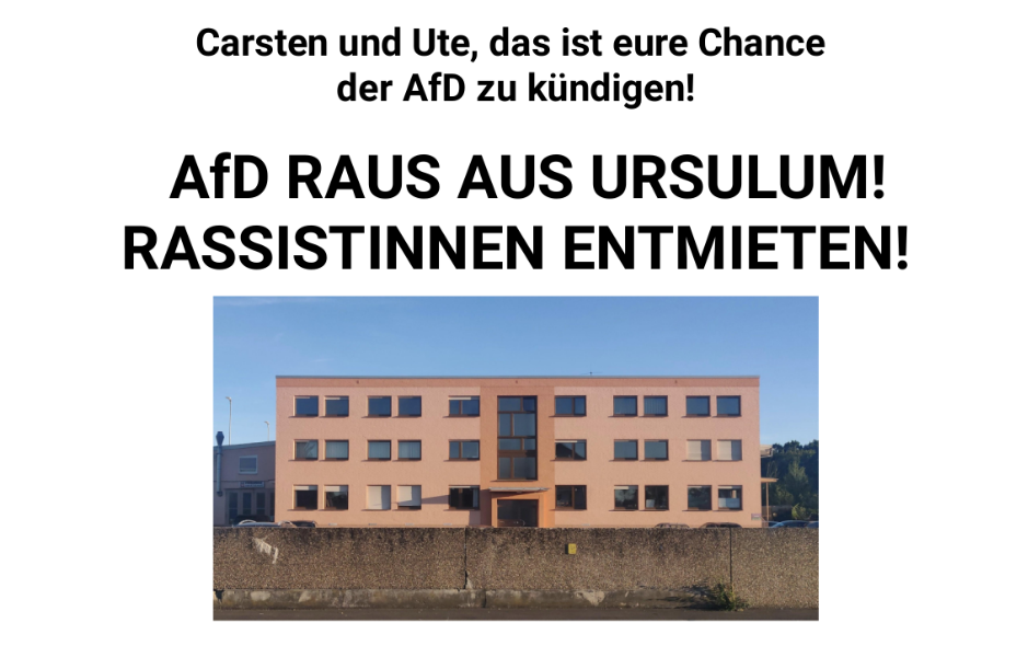 Gießen: Kein Raum der AfD! Vermieter zu Hause besucht