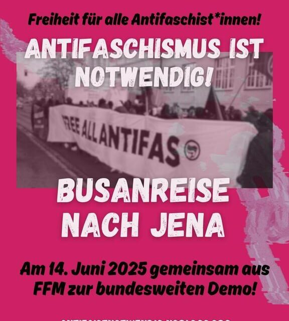 Bustickets für gemeinsame Anreise nach Jena 14.6.