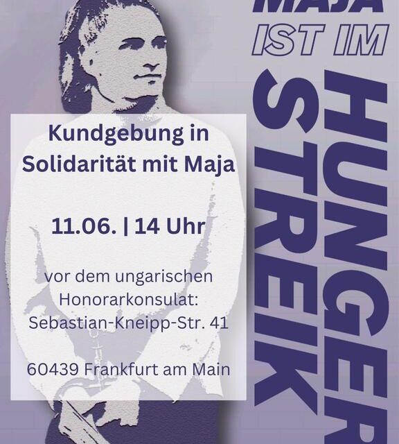 Kundgebung: Maja im Hungerstreik [11.6. FFM]