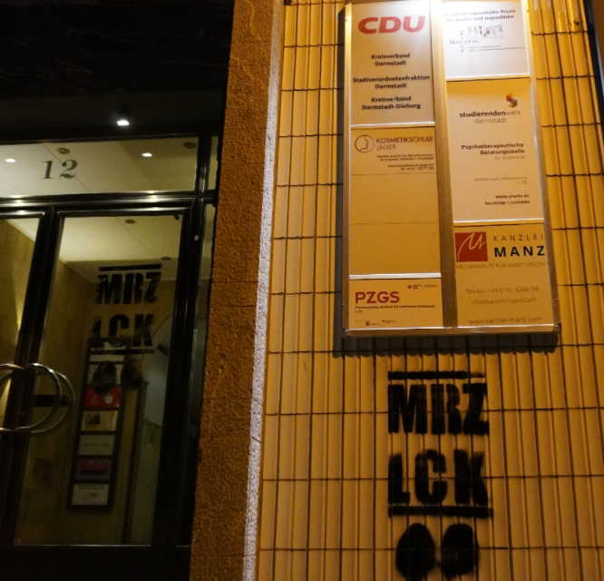CDU Parteibüro beschmiert – MRZ LCK 00